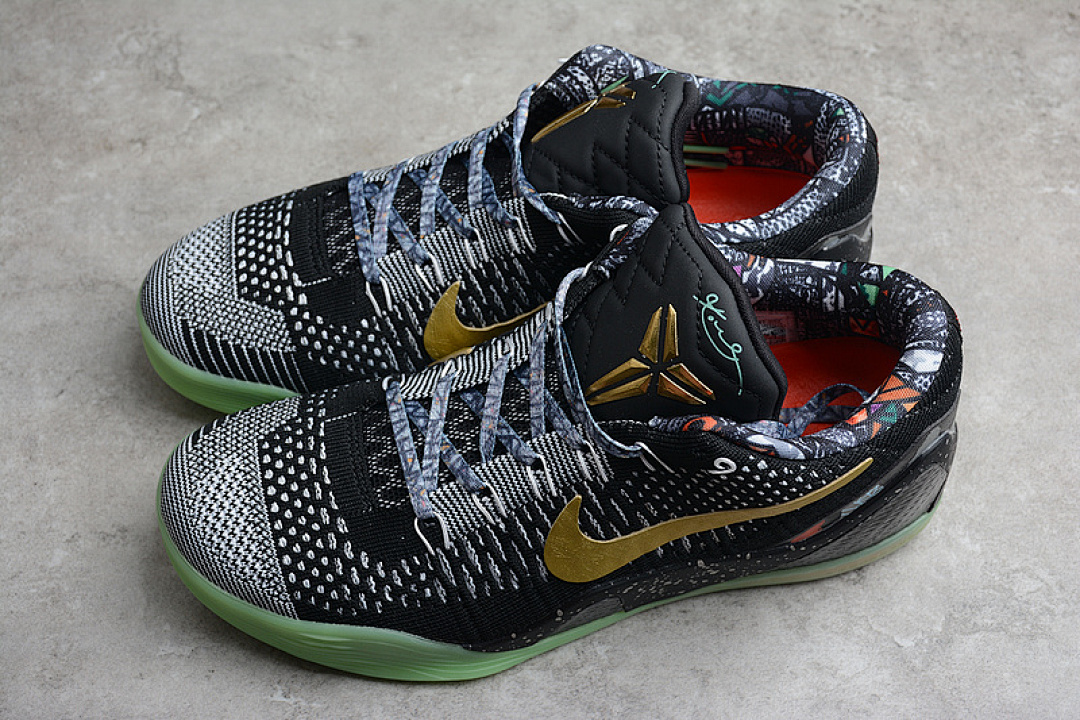 Nike [630847-002]-[KOBE 9 ELITE ALL STAR GUMBO LEAGUE MAESTRO BLACK/METALLIC GOLD-WHITE]-[MAN:40-46] - Image 9