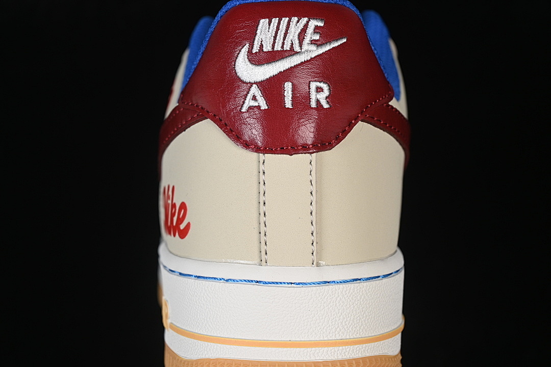 Nike [NH0601-519]-[AIR FORCE 1 07 LOW CASUAL SNEAKERS WHITE/BROWN/RED]-[WOMAN:36-39]-[MAN:40-45] - Image 7