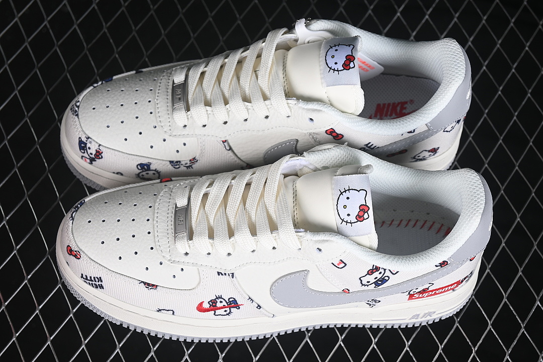 Nike [NH0601-608]-[AIR FORCE 1 07 LOW CASUAL SNEAKERS WHITE/GREY]-[WOMAN:36-39]-[MAN:40-45] - Image 11