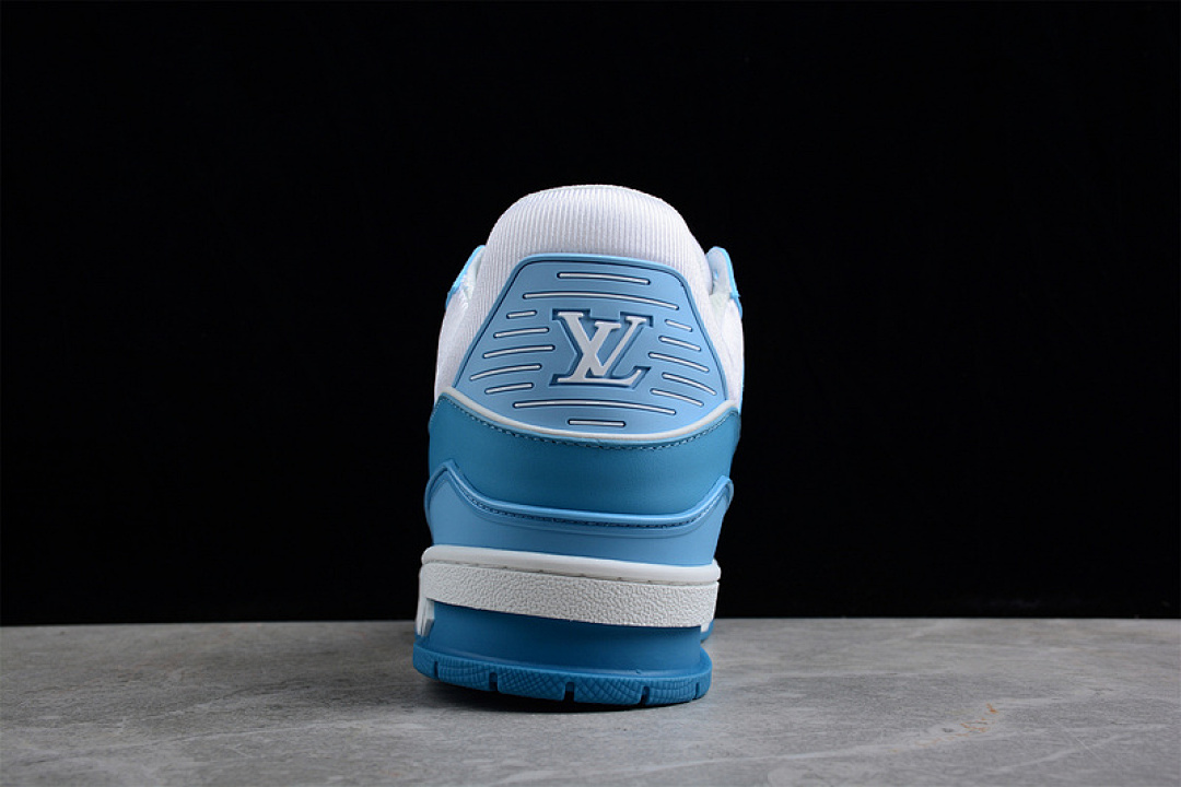 Louis Vuitton [L*V LOW TRAINER SNEAKERS WHITE/WHITE/BLUE]-[WOMAN:35-39]-[MAN:40-45] - Image 11