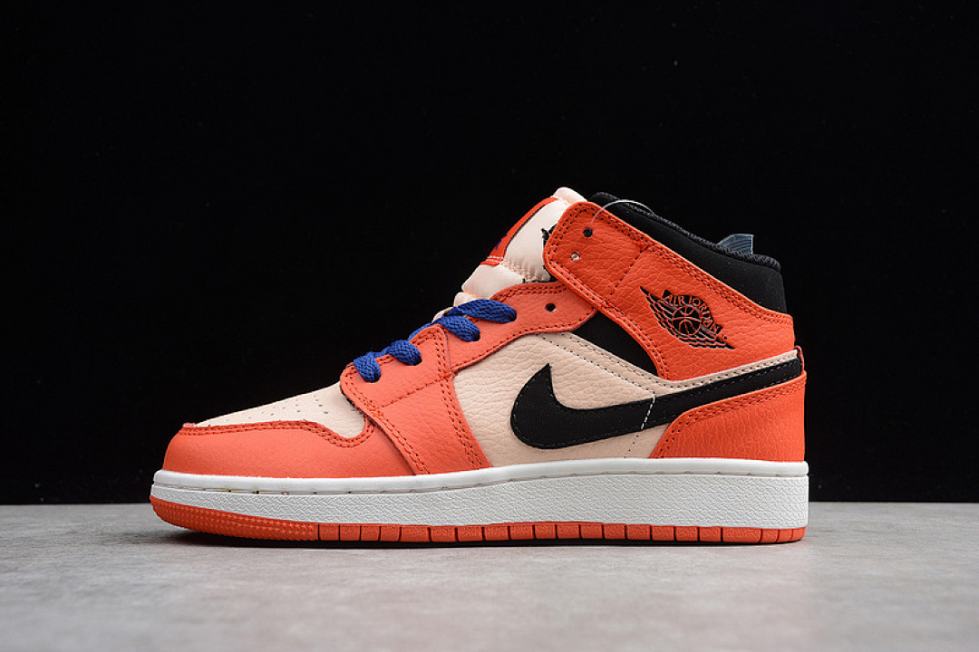 Jordan Jordan 1 MID TEAM ORANGE BLACK GS ORANGE/BLACK-CRIMSON · BQ6931-800, photo 1
