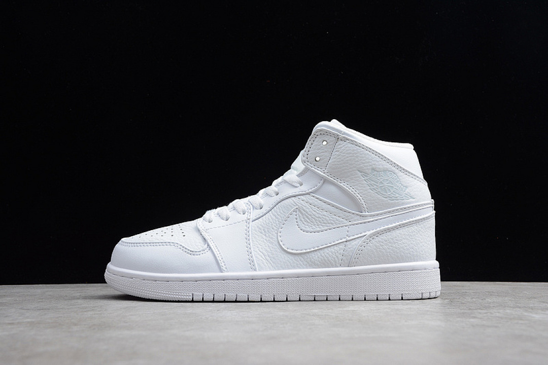 Jordan [554724-109]-[JORDAN 1 MID WHITE/WHITE/WHITE]-[WOMAN:36-39]-[MAN:40-45]-[OG00156], photo 1