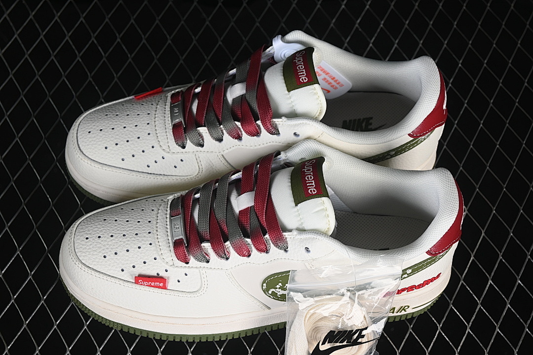 Nike [QW5606-273]-[AIR FORCE 1 07 LOW WHITE/GREEN/RED]-[WOMAN:36-39]-[MAN:40-45] - Image 11