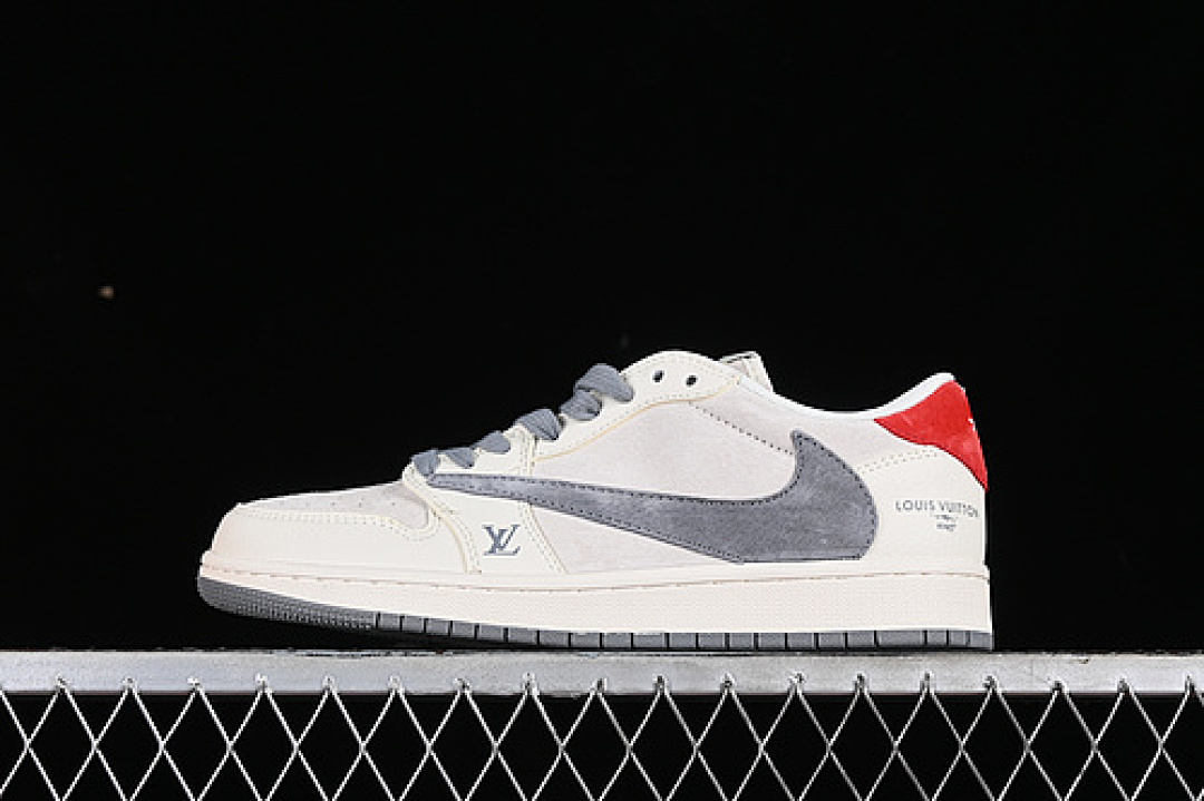 Jordan [XY2688-103]-[TRAVIS SCOTT X FRAGMENT DESIGN AIR JORDAN 1 LOW OG SP WHITE/GREY/RED]-[36-45], photo 1