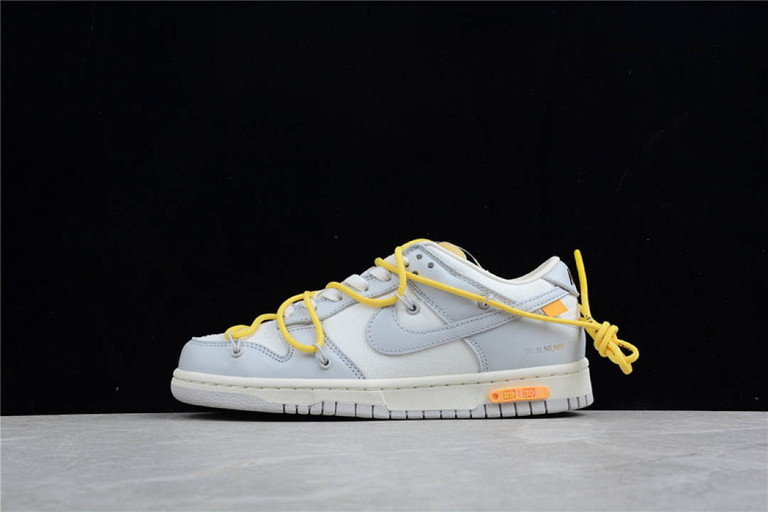 Off-White [DM1602-103]-[OW X SB DUNK LOW LOT 29 OF 50 SAIL/NEUTRAL GREY/OPTI YELLOW]-[UNISEX:36-47.5], photo 1