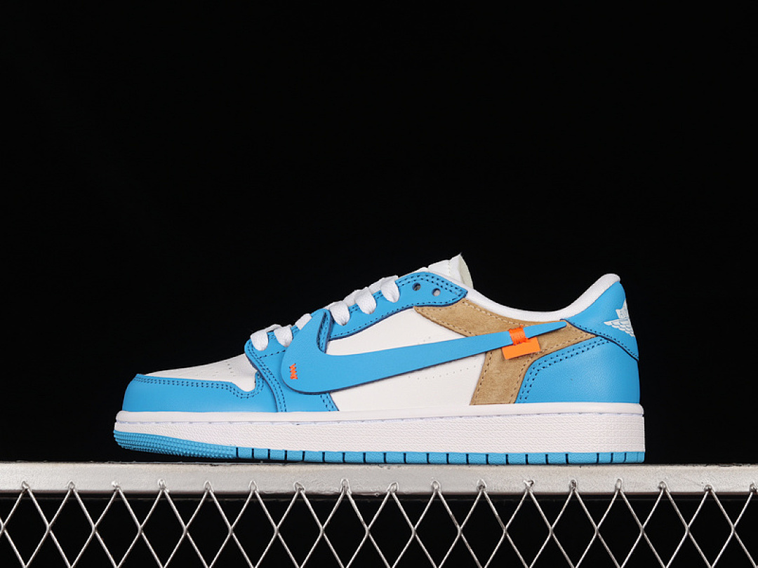 Jordan AIR Jordan 1 LOW OG WHITE/BLUE/LIGHT KHAKI · CZ0790-148, photo 1