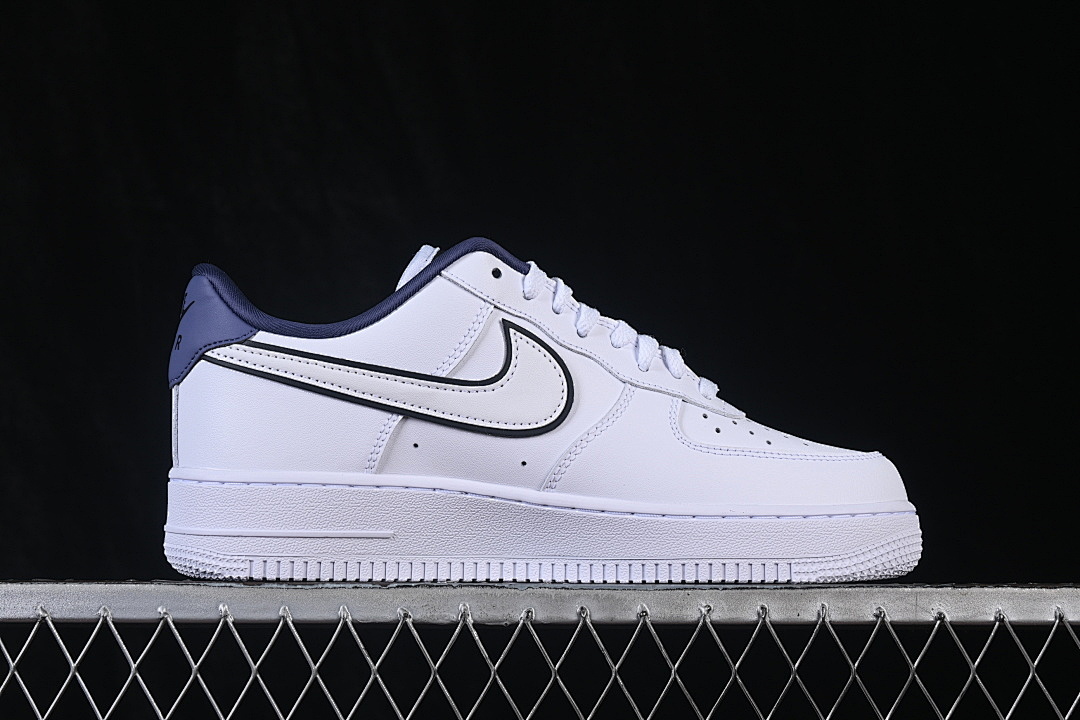Nike [IO4226-102]-[AIR FORCE 1 07 LOW CASUAL SNEAKERS WHITE/NAVY BLUE]-[WOMAN:35.5-39]-[MAN:40-45] - Image 16