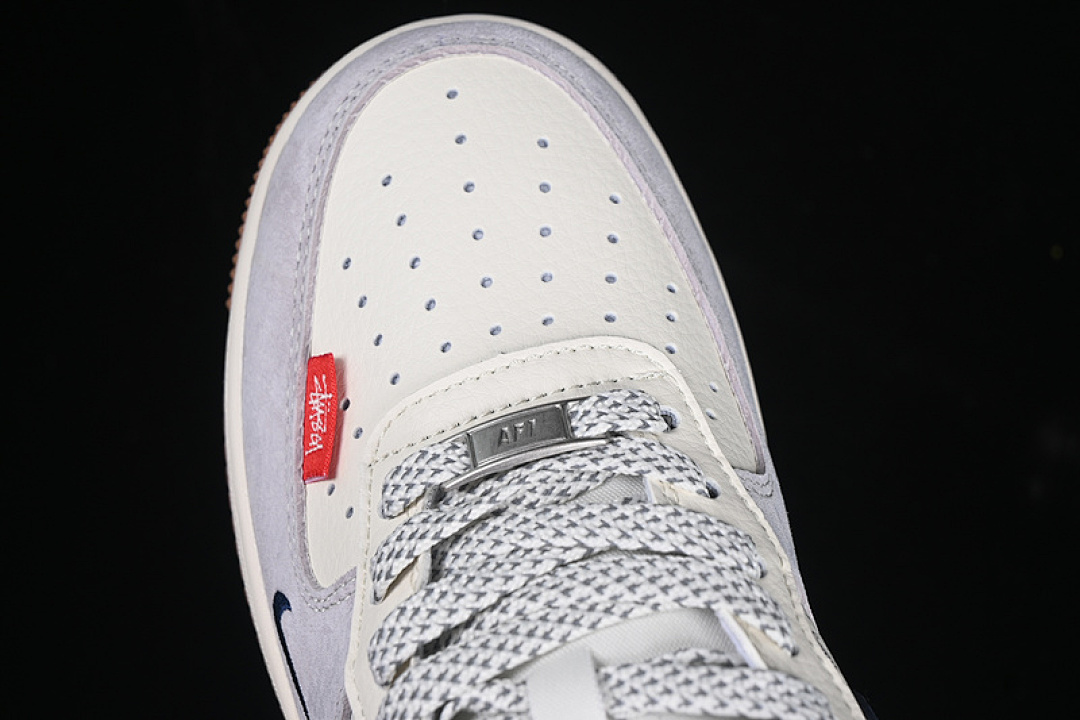 Nike [XS1958-502]-[AIR FORCE 1 07 LOW WHITE/GREY/RED/BLUE]-[WOMAN:36-39]-[MAN:40-45] - Image 10