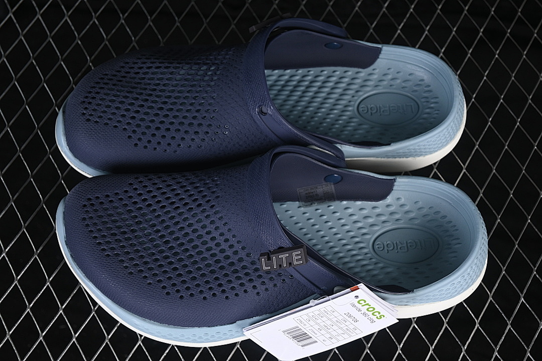 Crocs [LITERIDE 360 CLOG FASHIONABLE ROUND TOED NAVY BLUE/WHITE/SKY BLUE]-[WOMAN:36-39]-[MAN:40-46] - Image 6