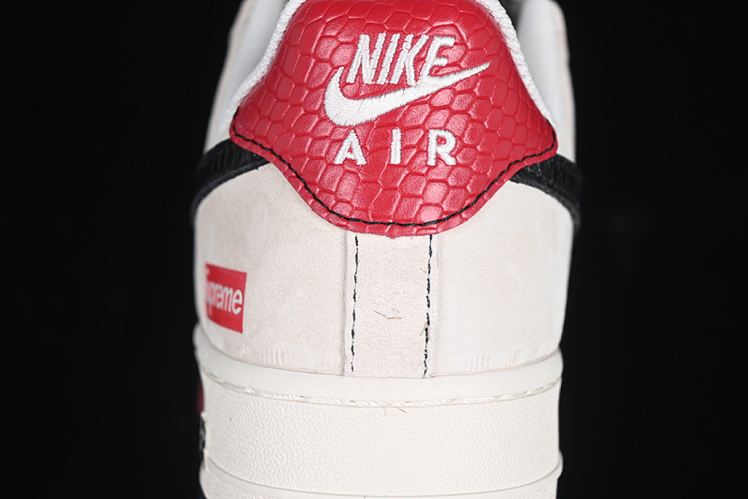 Nike [HH7518-033]-[AIR FORCE 1 07 LOW SUP WHITE/BLACK/RED/GREY]-[WOMAN:36-39]-[MAN:40-45] - Image 7