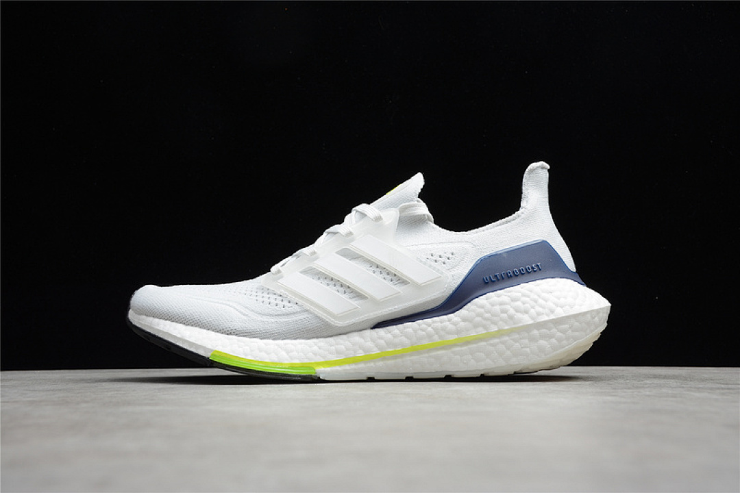 Unbranded [FY0371]-[ULTRABOOST 21 SHOES CRYSTAL WHITE/CLOUD WHITE/SOLAR YELLOW]-[WOMAN:36-39]-[MAN:40-45], photo 1
