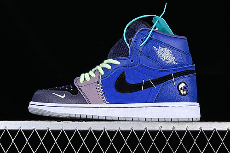 Jordan ZION WILLIAMSON AIR Jordan 1 HIGH VOODOO WHITE/BLACK/BLUE/PURPLE · DZ5485-420, photo 1
