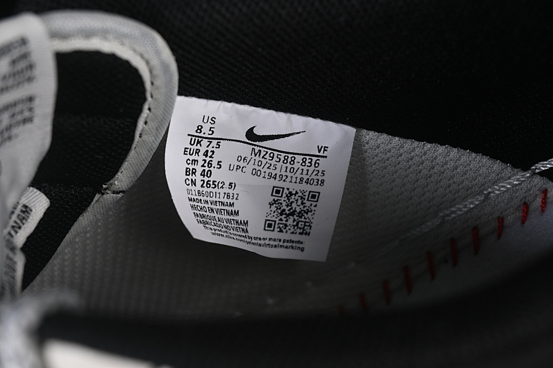 Nike [MZ9588-836]-[AIR FORCE 1 07 LOW CASUAL SNEAKERS WHITE/ BLACK/RED]-[WOMAN:36-39]-[MAN:40-45] - Image 6