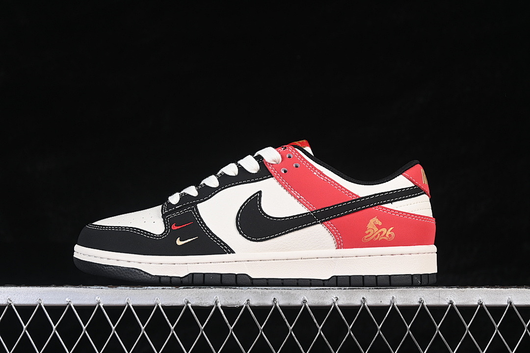 Unbranded [MZ9588-853]-[SB DUNK LOW LOW-TOP CASUAL SKATE SHOES WHITE/BLACK/RED]-[WOMAN:36-39]-[MAN:40-45], photo 1