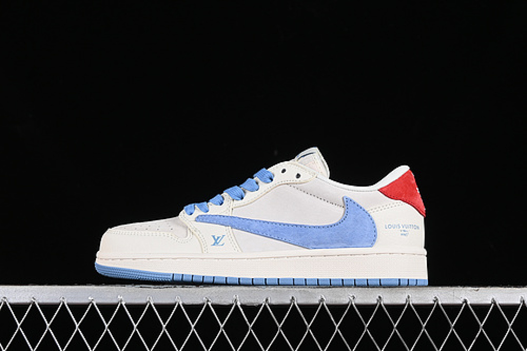 Jordan TRAVIS SCOTT X FRAGMENT DESIGN AIR Jordan 1 LOW OG SP GREY/BLUE/RED · XY2688-101, photo 1