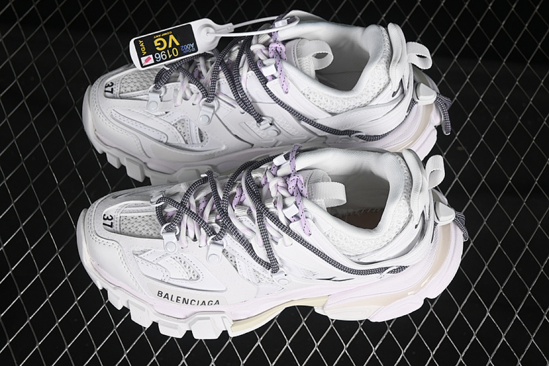 Balenciaga [WTRHK9050]-[BA*LEN*CIAGA TRACK SNEAKER TESS S.GOMMA RES BI ALV/TIS EFF NUBUK E WHITE/PURPLE] - Image 12