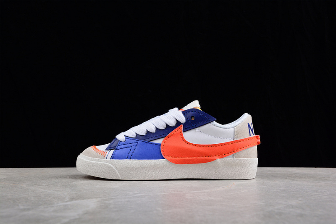 Unbranded [DV9122-181]-[BLAZER LOW JUMBO WHITE/SAIL-DARK SAPPHIRE BLUE-SAFETY ORANGE]-[UNISEX:36-45], photo 1