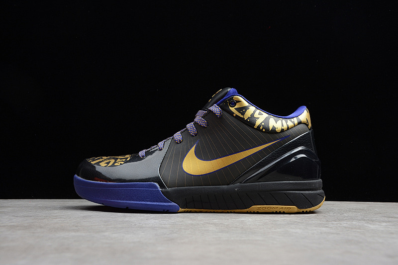 Nike Nike KOBE 4 NBA FINAL MVP AWAY BLACK/METALLIC GOLD-CONCORD · 354187-001, photo 1