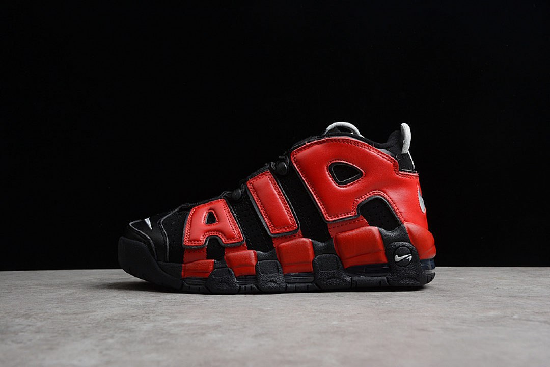 Nike [DM0017-001]-[AIR MORE UPTEMPO GS SPLIT BLACK/BLACK/UNIVERSITY RED]-[WOMAN:36-39]-[MAN:40-45], photo 1