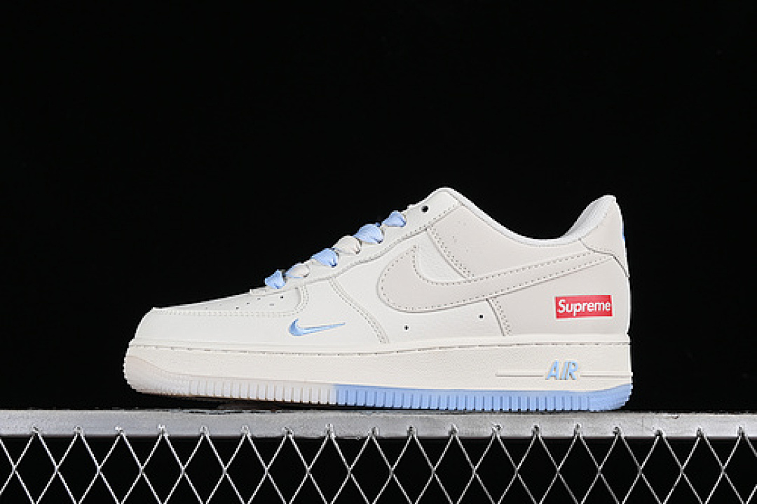 Nike Nike AIR FORCE 1 07 LOW SUPREME WHITE/BLUE/GREY · BB9599-202, photo 1