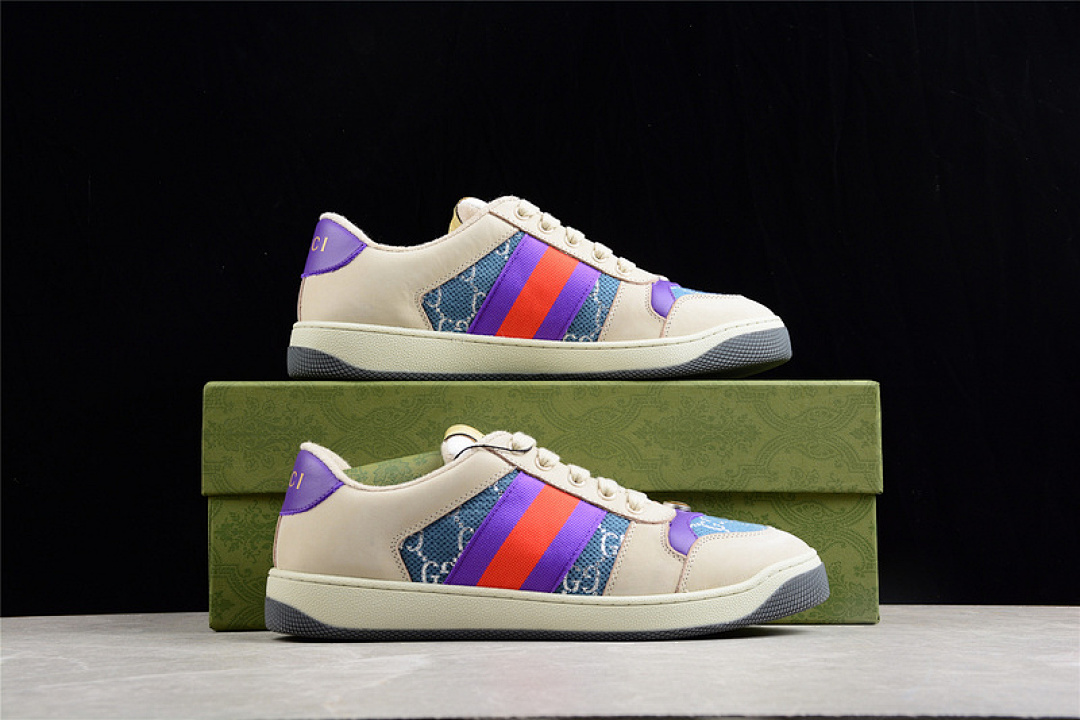 Gucci [GU*CCI DISTRESSED SCREENER SNEAKER BEIGE/PURPLE/RED]-[WOMAN:35-39]-[MAN:40-45] - Image 18