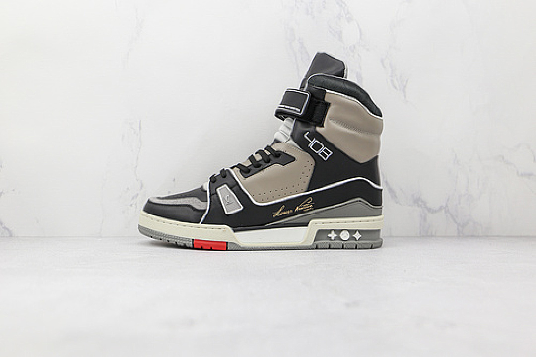 Louis Vuitton [L*V 2021 HIGH TRAINER BLACK/LIGHT GREY/WHITE]-[MAN:39-45] - Image 2