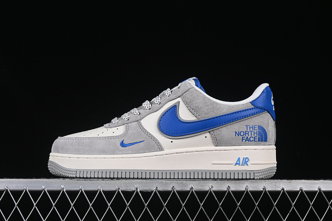 Nike [XZ6188-745]-[AIR FORCE 1 07 LOW WHITE/BLUE/GREY]-[WOMAN:36-39]-[MAN:40-45] - Image 2
