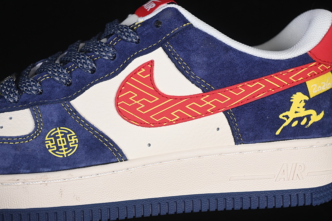 Nike [QW5288-136]-[AIR FORCE 1 07 LOW CASUAL SNEAKERS WHITE/NAVY BLUE/RED]-[WOMAN:36-39]-[MAN:40-45] - Image 8