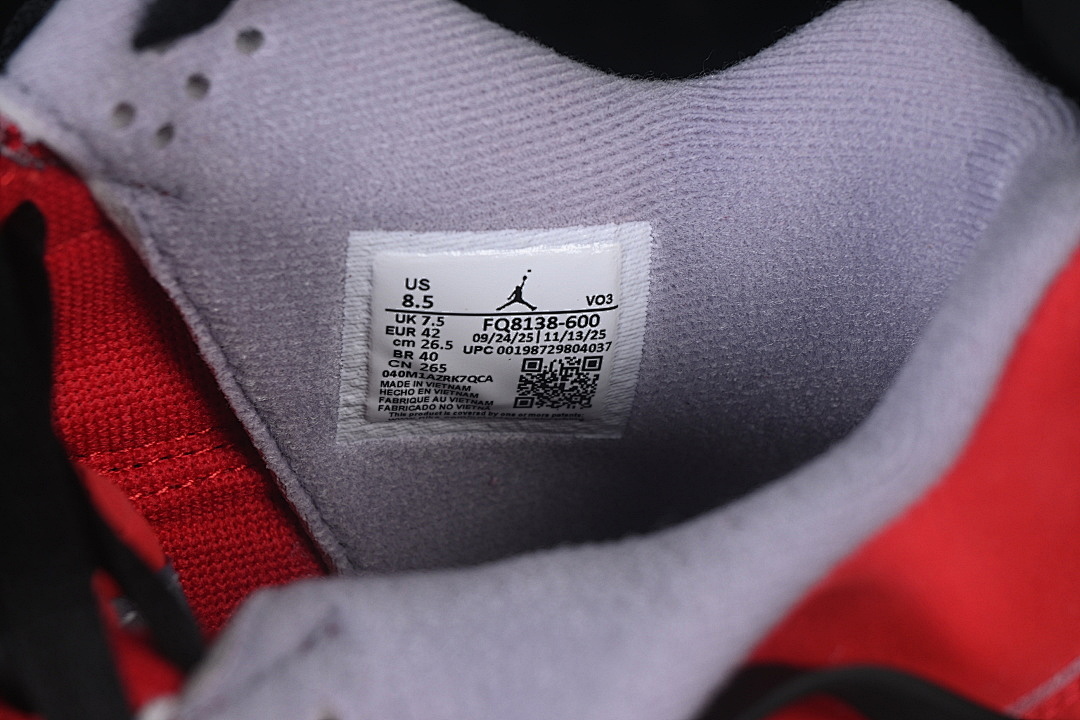 Unbranded [FQ8138-600]-[JORDAN 4 RETRO FIRE RED/WHITE/BLACK/CEMENT GREY]-[WOMAN:36-39]-[MAN:40-47.5] - Image 6