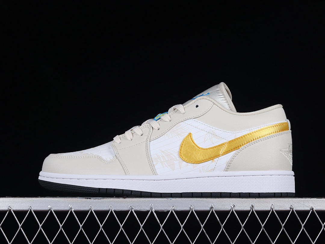 Jordan AIR Jordan 1 LOW LIGHT OREWOOD BROWN/AMARILLO/WHITE/LASER BLUE · CK3022-107, photo 1