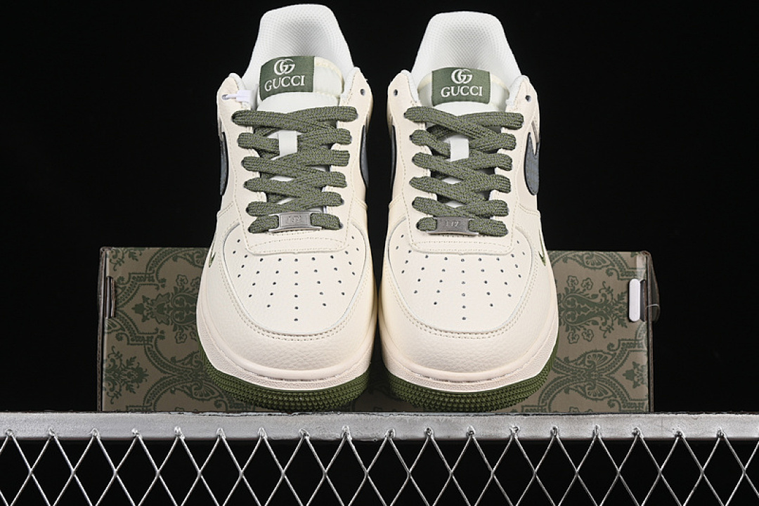 Nike [XS1958-563]-[AIR FORCE 1 07 LOW WHITE/GREY/GREEN]-[WOMAN:36-39]-[MAN:40-45] - Image 13