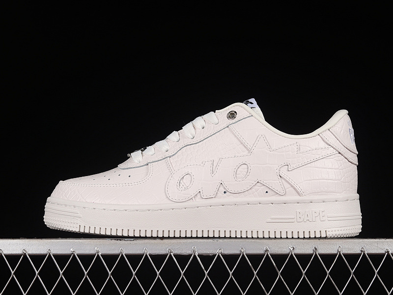 Bape HUMAN MADE Bape STA SK8 TO NIGO SNEAKERS BEIGE/BEIGE/BLACK · M191009H, photo 1