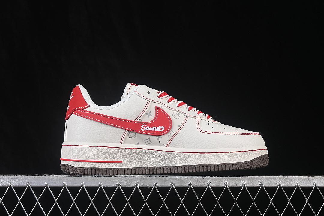 Nike [NH0601-549]-[AIR FORCE 1 07 LOW CASUAL SNEAKERS WHITE/RED/WHITE]-[WOMAN:36-39]-[MAN:40-45] - Image 16