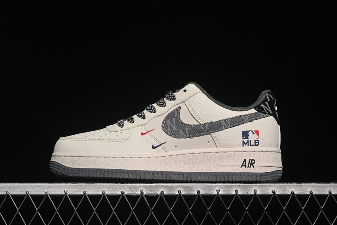 Nike [QW5606-264]-[AIR FORCE 1 07 LOW MLB OFF WHITE/GREY/RED/BLUE]-[WOMAN:36-39]-[MAN:40-45] - Image 2