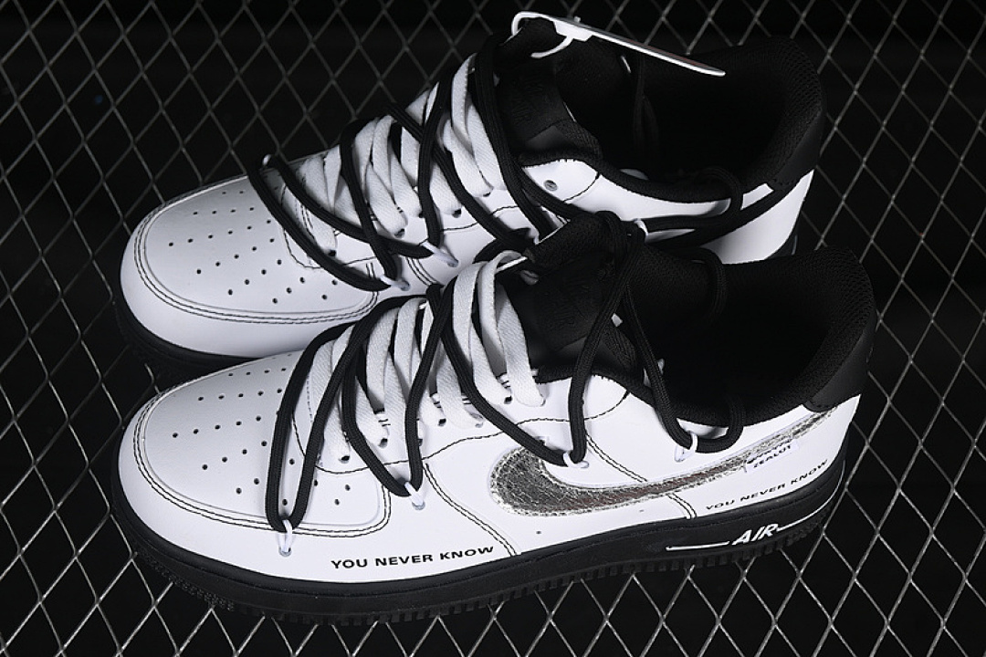 Nike [ZH0316-066]-[AIR FORCE 1 07 LOW WHITE/BLACK/SILVER]-[WOMAN:36-39]-[MAN:40-45] - Image 12