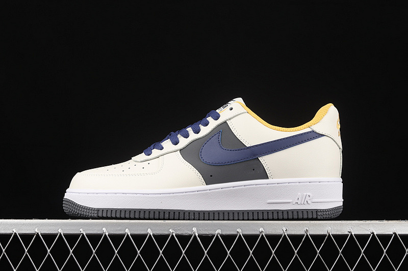 Nike Nike AIR FORCE1 LOW 07 BEIGE/YELLOW/NAVY BLUE · CK7214-101, photo 1