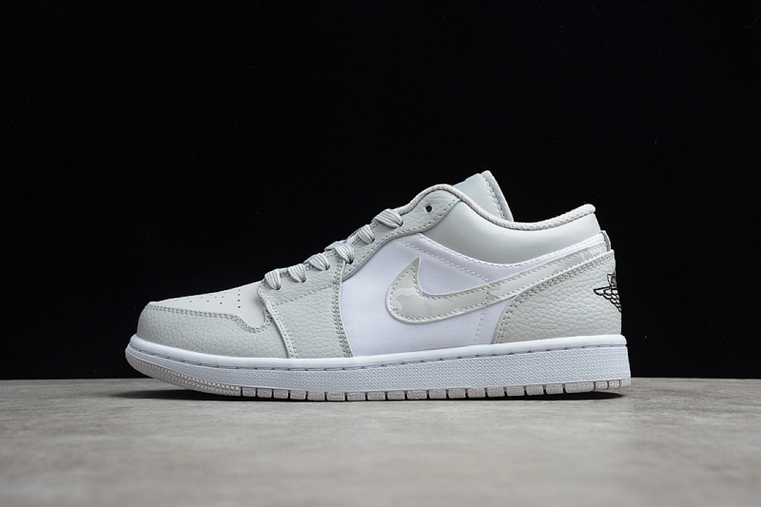 Jordan [DC9036-100]-[CJ AIR JORDAN 1 LOW WHITE CAMO WHITE/PHOTON DUST/GREY FOG]-[WOMAN:35.5-39], photo 1