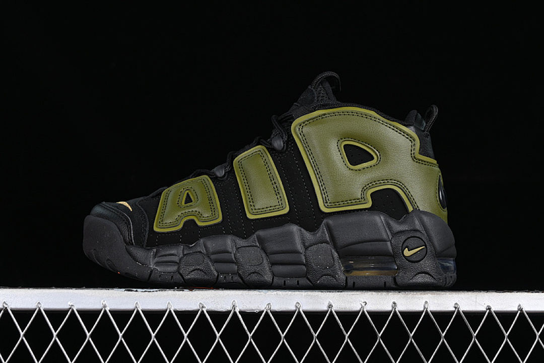 Nike [FN6976-100]-[AIR MORE UPTEMPO 96 QS BLACK/GREEN]-[WOMAN:36-39]-[MAN:40-46], photo 1