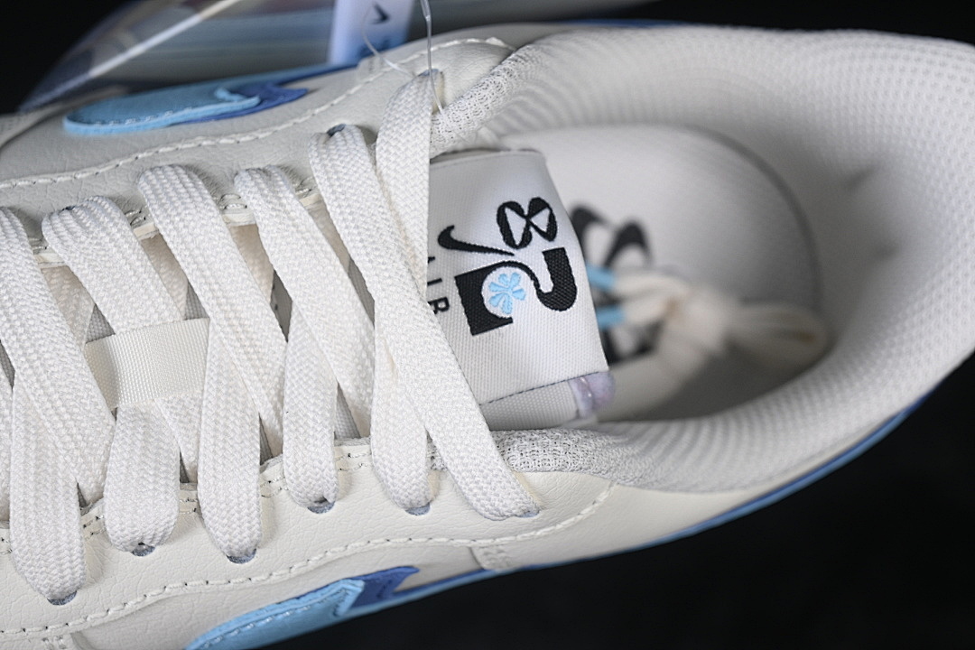Nike [DO9786-100]-[AIR FORCE 1 LOW 07 LV8 MEDIUM BLUE/BLACK/BLUE CHILL]-[WOMAN:36-39]-[MAN:40-45] - Image 9