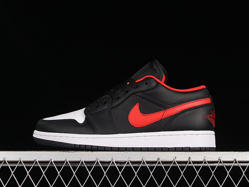 Jordan AIR Jordan 1 LOW WHITE TOE BLACK/FIRE RED-WHITE · 553558-063, photo 1