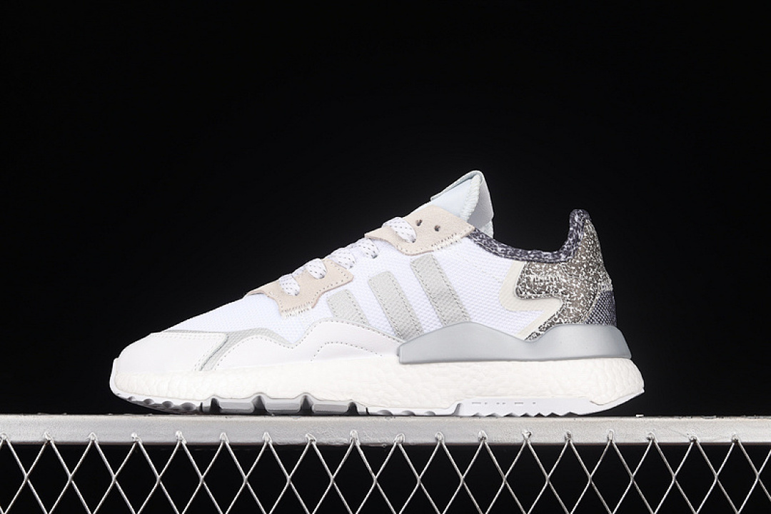 NITE JOGGER BOOST SHOES CLOUD WHITE/CORE BLACK/LIGHT GREY · FW6695, photo 1