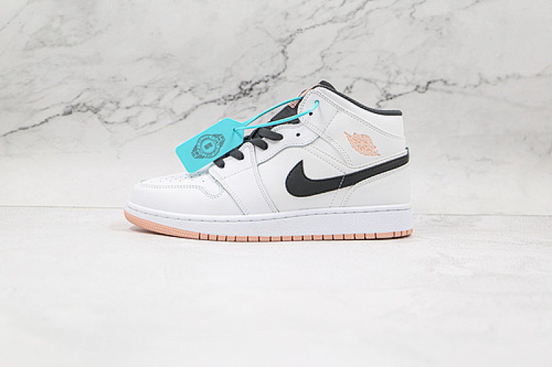 Jordan AIR Jordan 1 MID GS WHITE/ANTHRACITE/ARCTIC ORANGE · 554725-180, photo 1