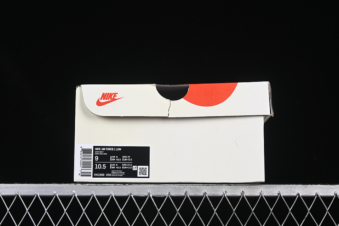 Nike [KK1988-056]-[AIR FORCE 1 07 LOW WHITE/GREY/BLACK]-[WOMAN:36-39]-[MAN:40-45] - Image 12