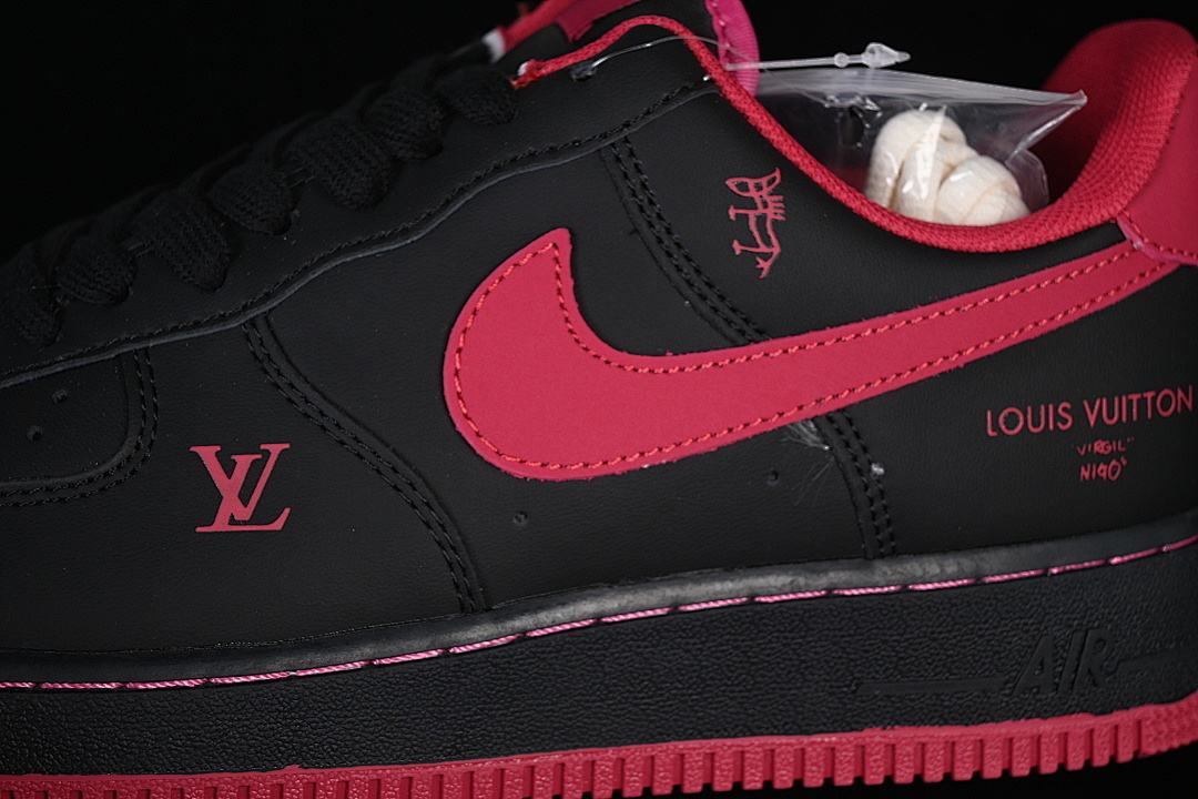 Nike [FV3694-102]-[AIR FORCE 1 07 LOW CASUAL SNEAKERS RED/BLACK]-[WOMAN:36-39]-[MAN:40-45] - Image 7