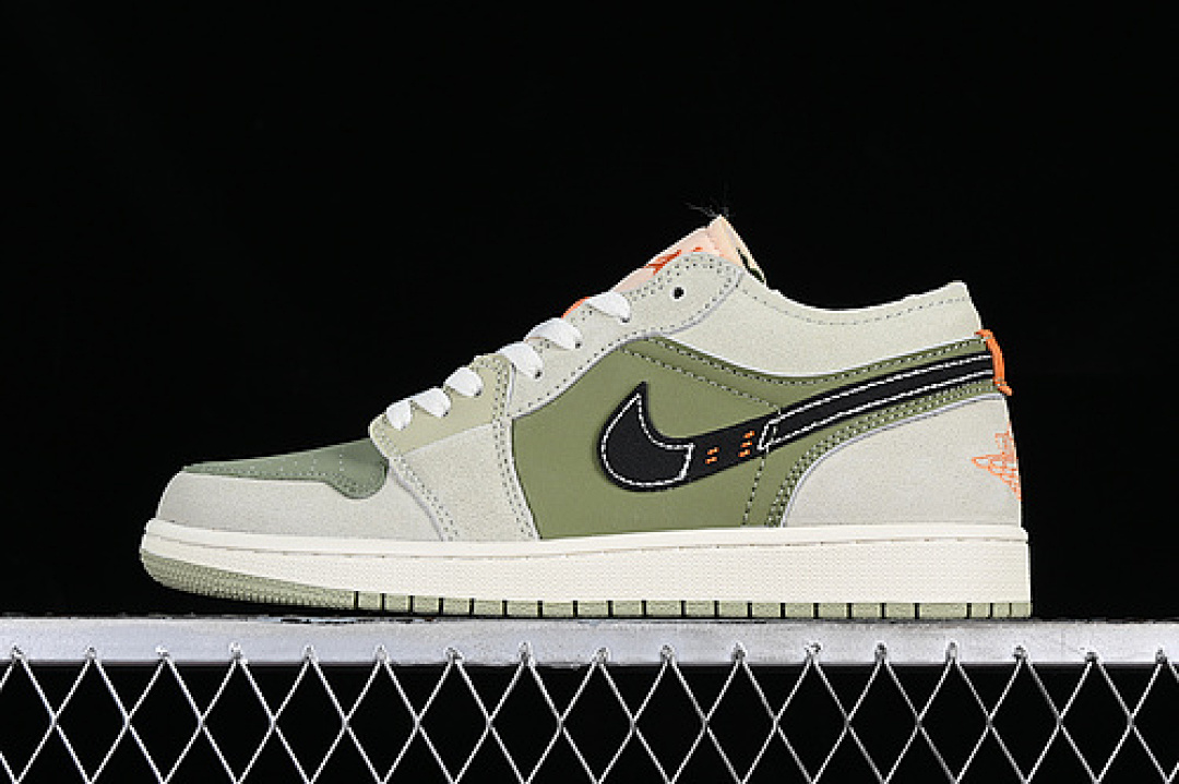 Jordan [FD6819-300]-[AIR JORDAN 1 LOW CRAFT SE LIGHT OLIVE WHITE/BLACK/GREY/GREEN]-[UNISEX:36-46], photo 1