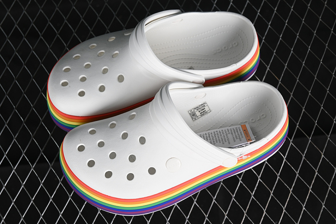 Crocs [CROCS CROCBAND PLATFORM RAINBOW WHITE/RAINBOW COLOR]-[WOMAN:34-42] - Image 9