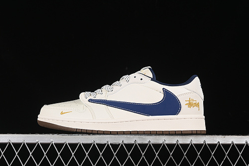 Jordan TRAVIS SCOTT X FRAGMENT DESIGN AIR Jordan 1 LOW OG SP WHITE/BLUE/BROWN · XY2688-121, photo 1