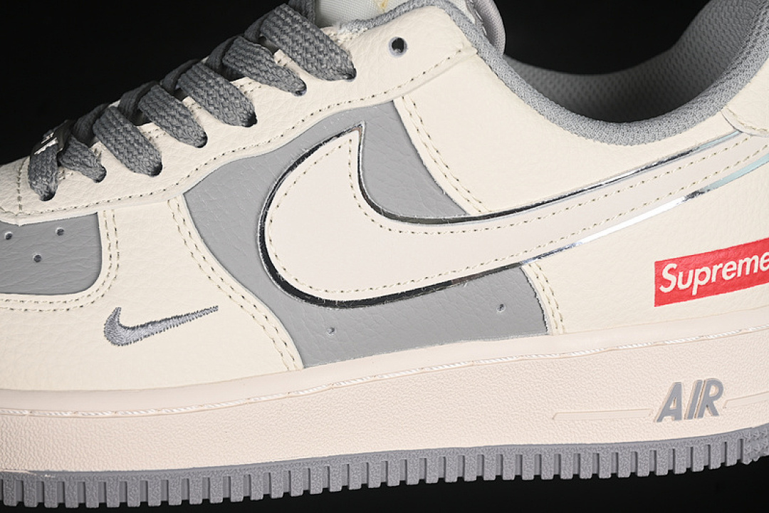 Nike [HH7518-058]-[AIR FORCE 1 07 LOW SUPREME WHITE/GREY]-[WOMAN:36-39]-[MAN:40-45] - Image 8