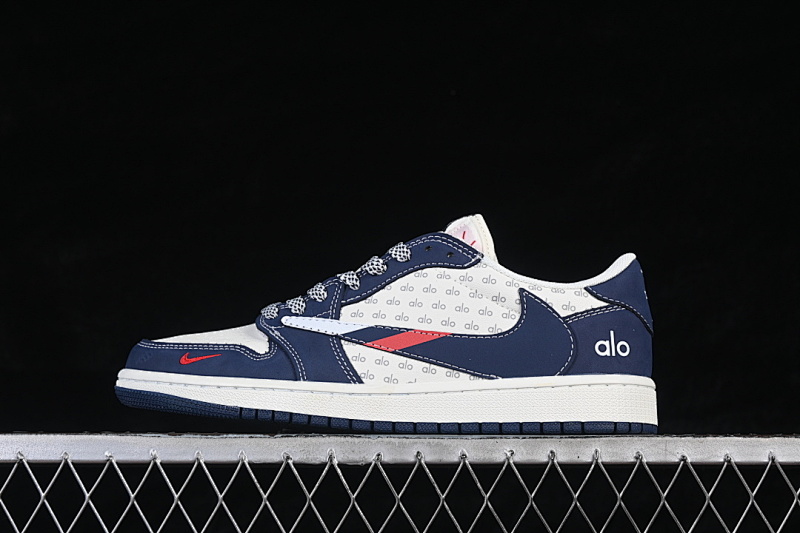 Jordan FRAGMENT DESIGN AIR Jordan 1 LOW OG SP WHITE/NAVY BLUE · DZ2688-012, photo 1