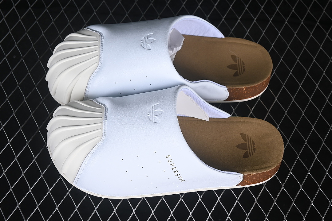 Adidas [LC0412]-[SUPERSTAR SHELL-HEAD CASUAL HALF DRAG WHITE/BEIGE]-[WOMAN:36-39]-[MAN:40-46] - Image 9